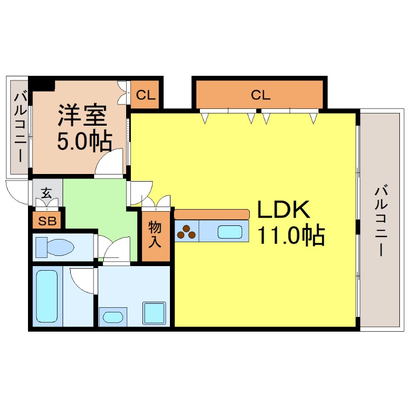 ＪＲ中央本線 鶴舞駅 徒歩10分 7階建 築31年の間取り写真
