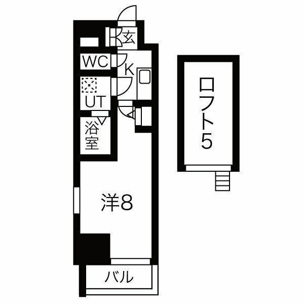 地下鉄名城線 矢場町駅 徒歩4分 11階建 築18年の間取り写真