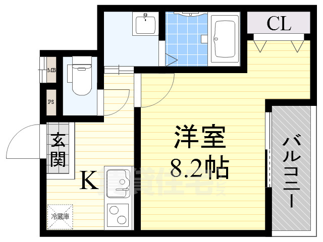ＪＲ阪和線 鳳駅 徒歩8分 3階建 築10年の間取り写真