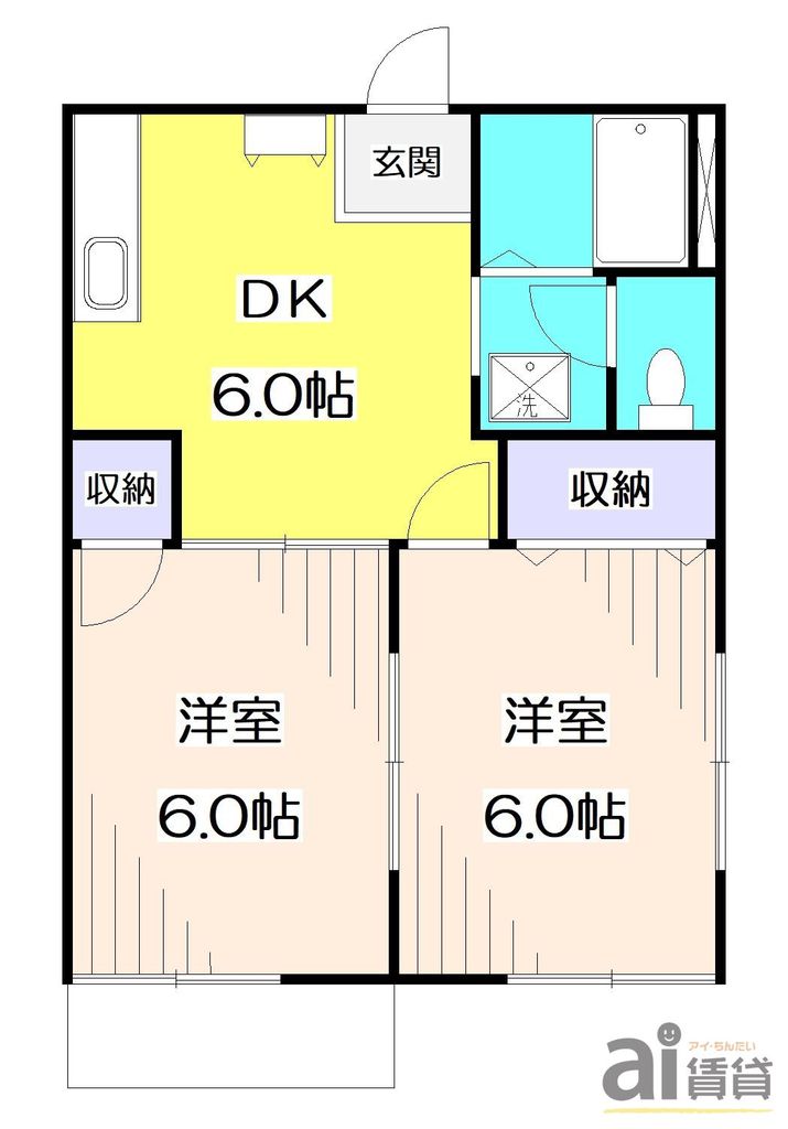 西武池袋線 秋津駅 徒歩11分 2階建 築37年の間取り写真