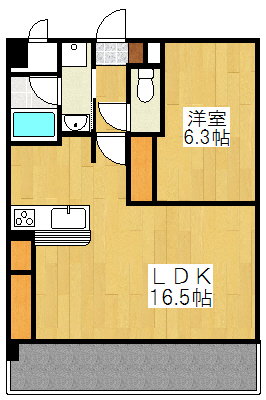 倉敷市老松町のマンションの間取り