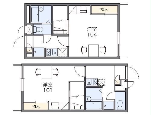 レオパレスセジュールの間取り