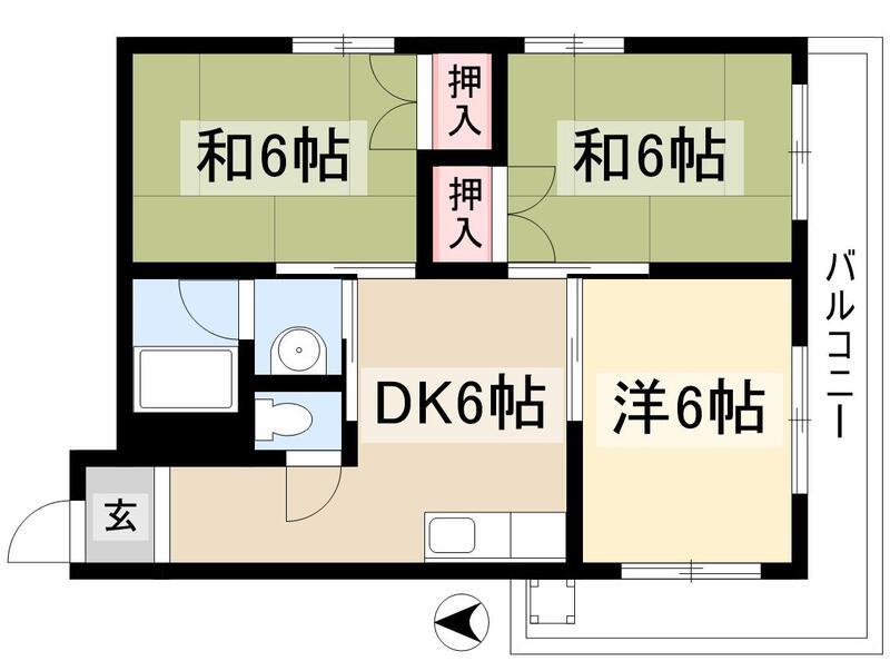 コーポやすり苑の間取り