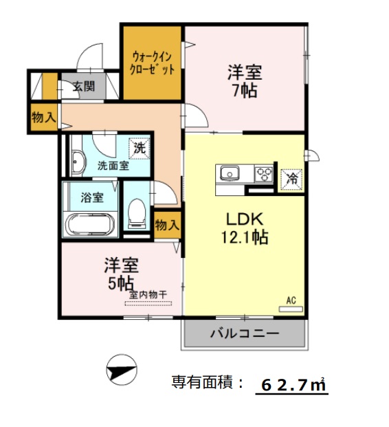 カーサ　カルマの間取り