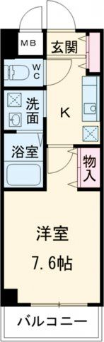 愛知県名古屋市東区白壁３（マンション）の賃貸物件の間取り