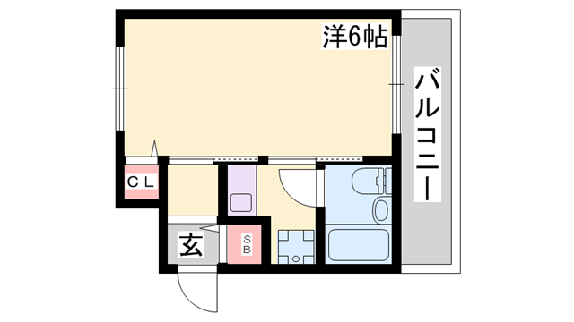 神戸市中央区多聞通のマンションの間取り