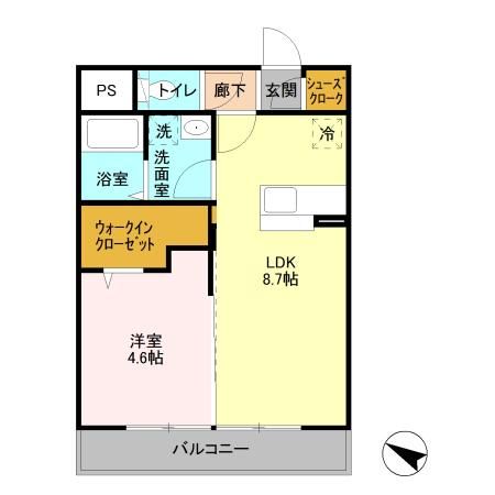 茨城県神栖市知手中央９（アパート）の賃貸物件の間取り