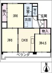 ビレッジハウス田原1号棟の間取り