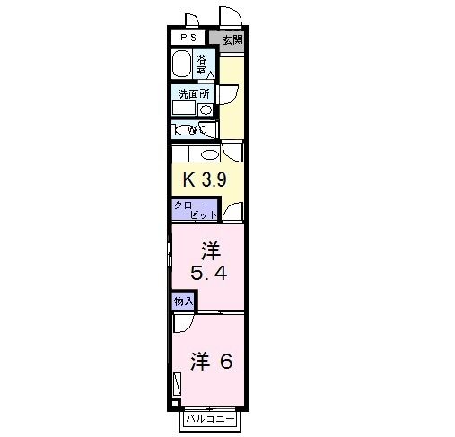 名古屋市中川区法華西町のアパートの間取り