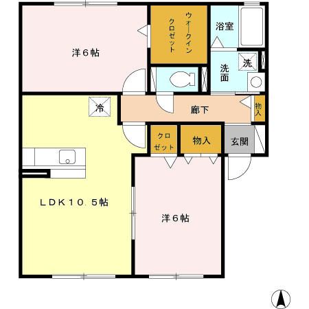 鈴鹿市三日市町のアパートの間取り