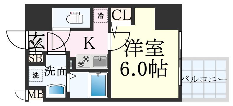 エスリード神戸三宮ヒルズの間取り