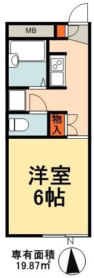 ＪＲ内房線 本千葉駅 徒歩10分 2階建 築26年の間取り写真