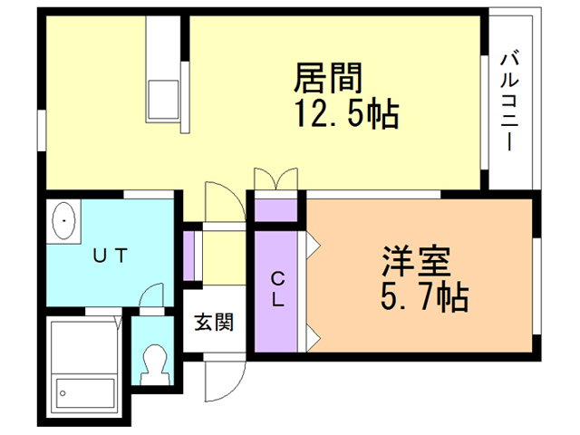 函館市松川町のマンションの間取り