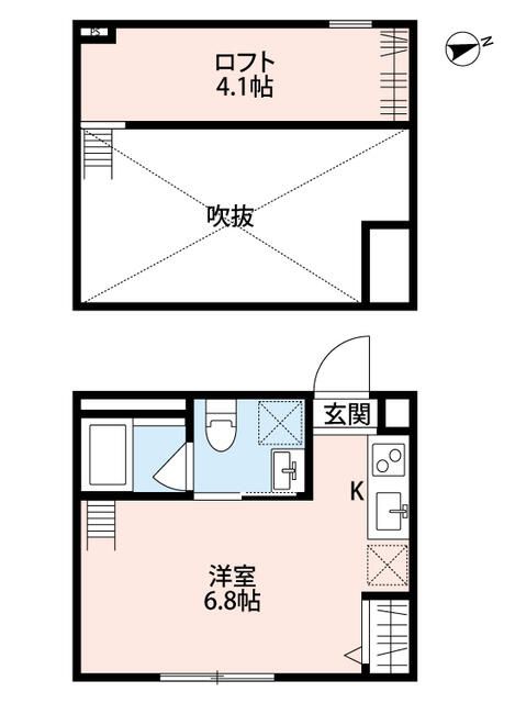 八王子市台町のアパートの間取り