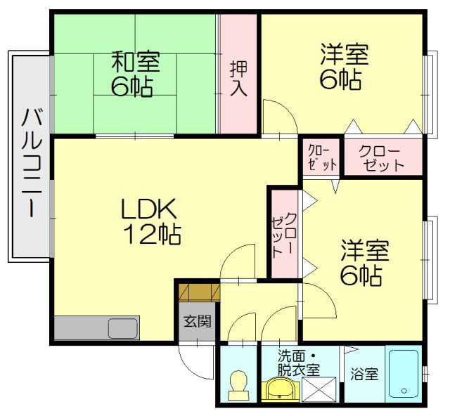 糟屋郡志免町志免東のアパートの間取り