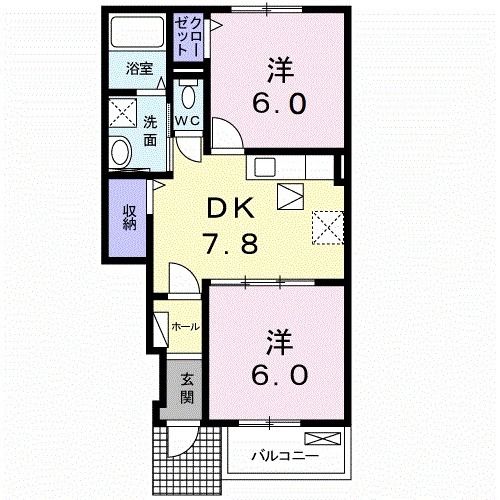 ガーデンハウス新天町Ｂの間取り