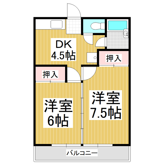 辰野ハイツの間取り