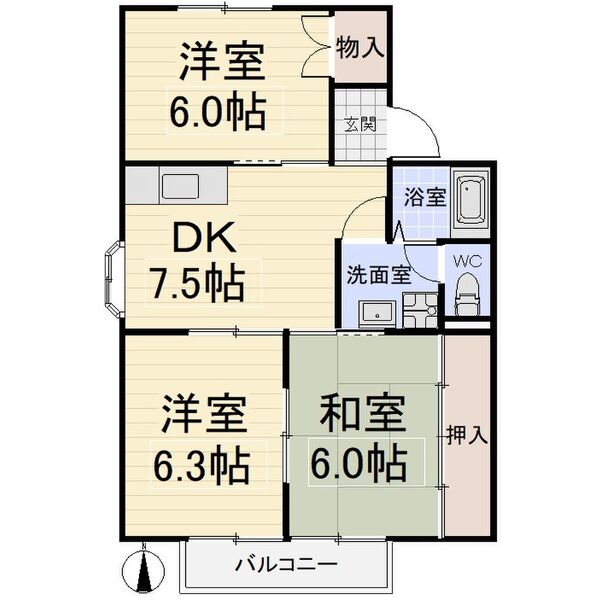 ハピネス幸の間取り