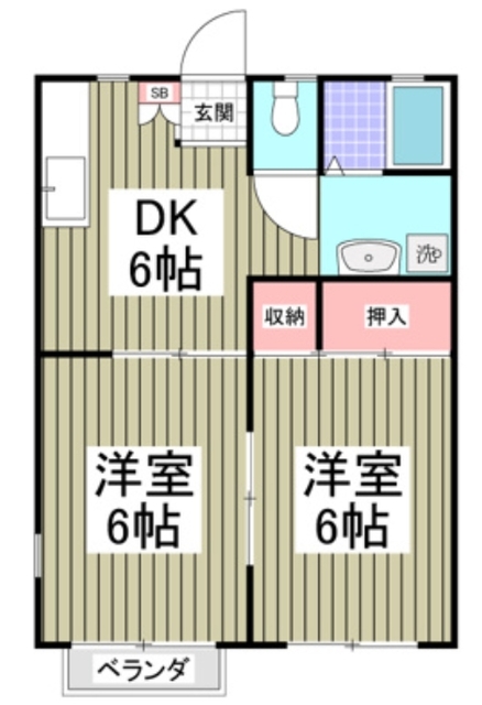 ドミール2号棟の間取り