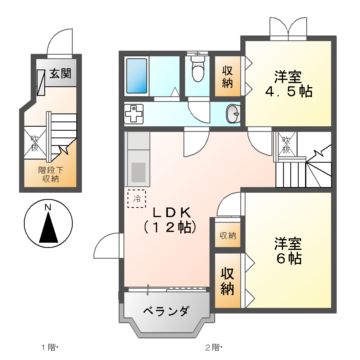 ジュネス石原　Ｂの間取り