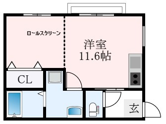 藤井寺市北岡のアパートの間取り