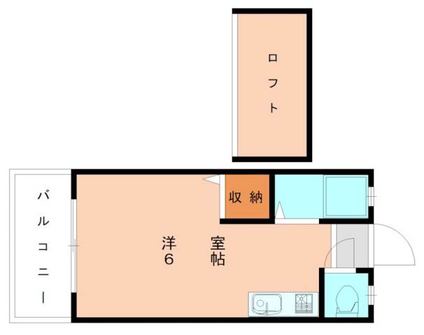 福岡市東区和白丘のアパートの間取り