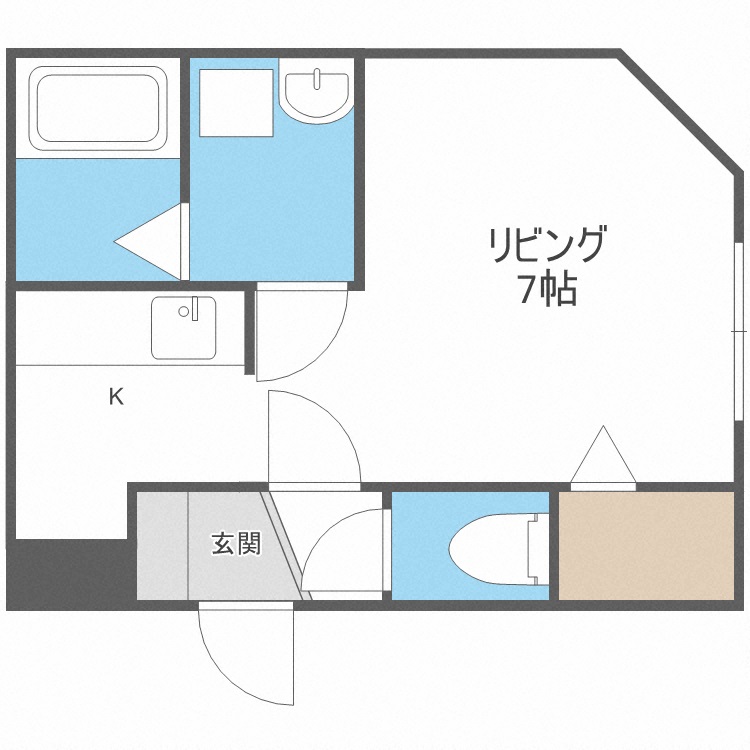 ＮＳＩ発寒駅前の間取り