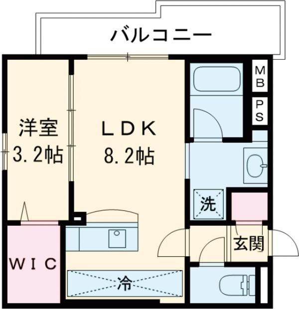 福岡市西区姪の浜のマンションの間取り