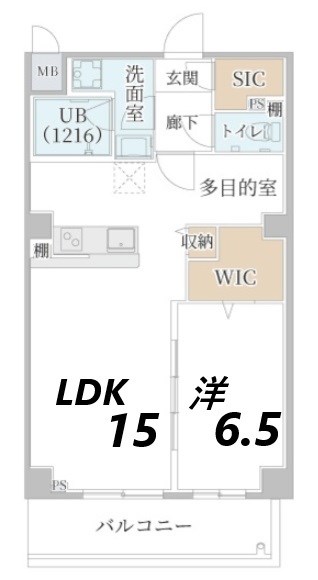 姫路市忍町のマンションの間取り