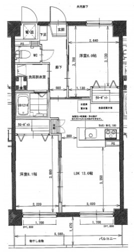 福富リングマンションの間取り