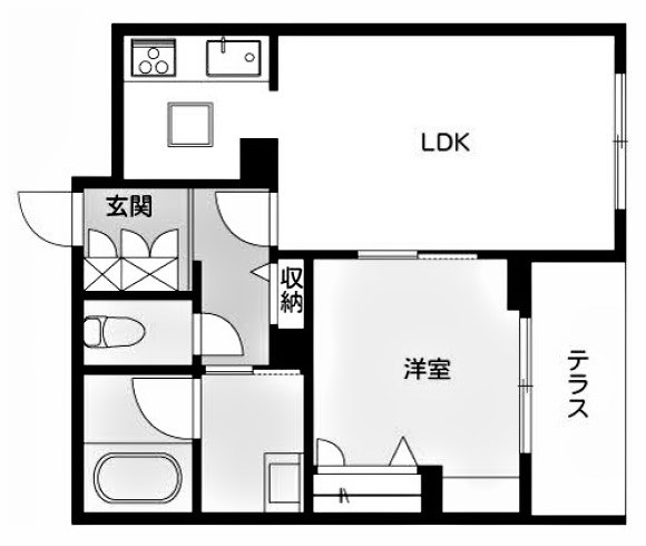 神戸市東灘区岡本のマンションの間取り