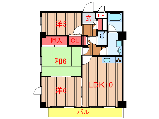 船橋市芝山のマンションの間取り