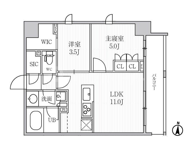 【墨田区菊川のマンションの間取り】