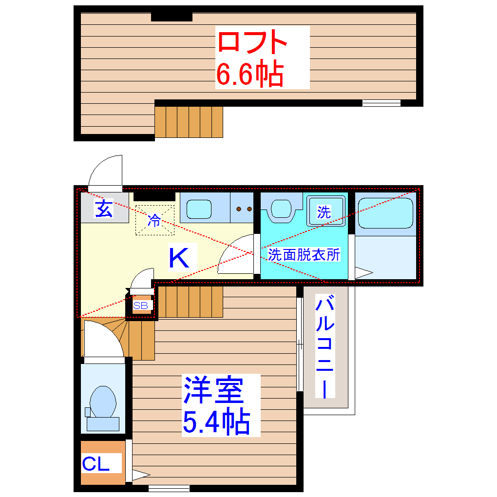 ハーモニーテラス大和町の間取り