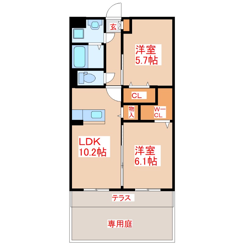 アウル石谷の間取り