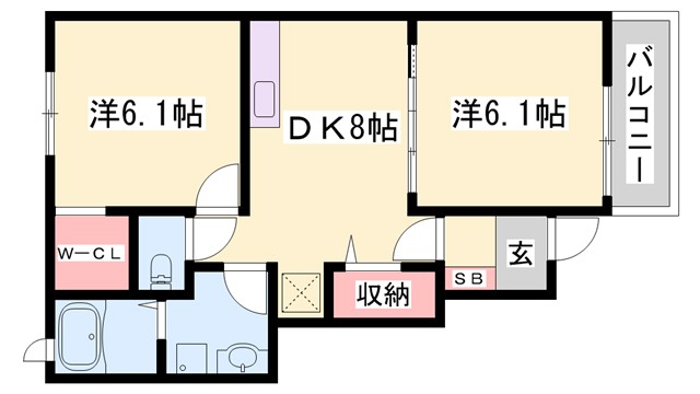 リビエールIの間取り