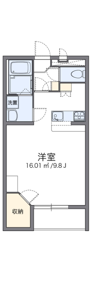 レオパレスエメラルドストーンの間取り