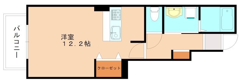 【北九州市小倉北区篠崎のアパートの間取り】