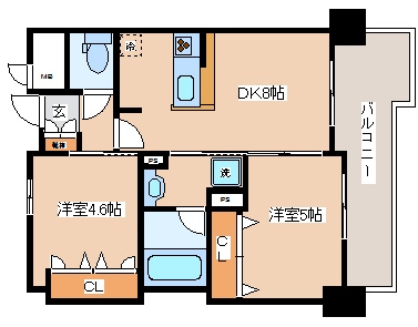 神戸市兵庫区湊町のマンションの間取り