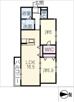 アンレーヴ山の手の間取り