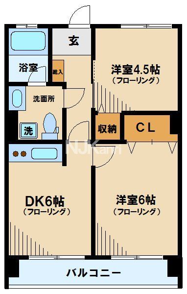 井口マンションの間取り