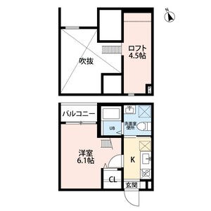 名古屋市西区南川町のアパートの間取り