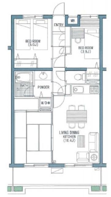 ＬＡＮＡＩ　ＨＩＬＬＳＩＤＥ　１１８８の間取り