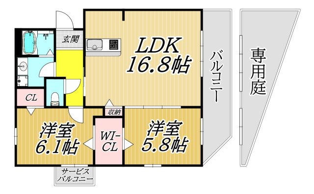 フロレアール潮江の間取り