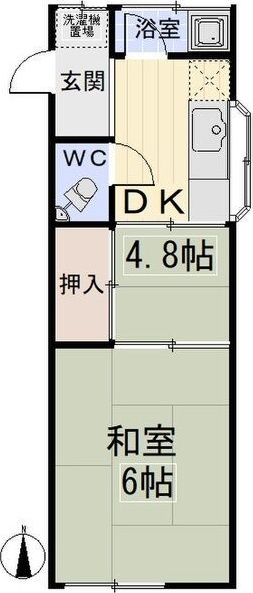 名古屋市北区光音寺町のアパートの間取り