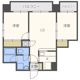 札幌市北区北十条西のマンションの間取り