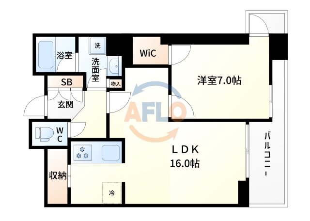 クレヴィアタワー中之島の間取り