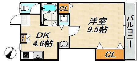 ラムール鈴蘭台南の間取り