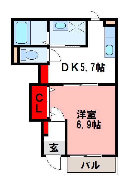 ヴィラセントラル二日市の間取り