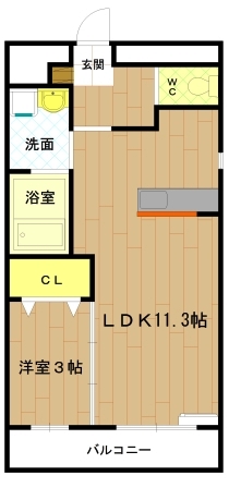 伊勢市船江のマンションの間取り